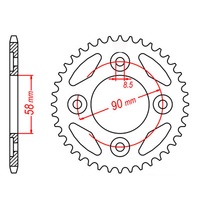 Supersprox 37 Tooth Steel Rear Sprocket for Honda NBC110 2013-2020