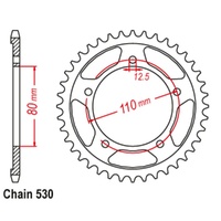 Supersprox 36 Tooth Steel Rear Sprocket for Triumph Daytona 750 1990-1995