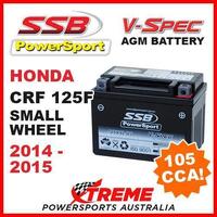 SSB 12V V-SPEC DRY CELL AGM 105 CCA BATTERY HONDA CRF125F CRF 125F 2014-2015 MX