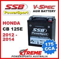 SSB 12V V-SPEC DRY CELL AGM 175 CCA BATTERY HONDA CB125E CB 125E 2012-2014 MOTO