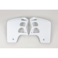 UFO White Radiator Shrouds for Honda CR 500 1989-2001