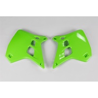 UFO Green Radiator Shrouds for Kawasaki KX 250 1990-1991