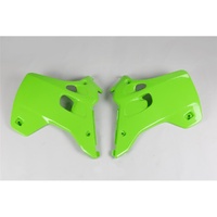 UFO Green Radiator Shrouds for Kawasaki KX 125 1992-1993