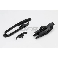 UFO Black Chain Guide & Swingarm Chain Slider for Husqvarna TE 150 2020-2023