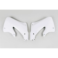 UFO White Radiator Shrouds for Honda CR 250 1997-1999