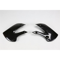 UFO Black Radiator Shrouds for Kawasaki KX 65 2001-2025
