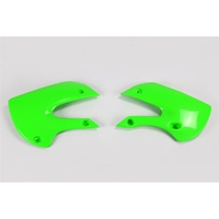 UFO Green Radiator Shrouds for Kawasaki KLX 110 2001-2009