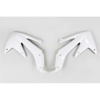 UFO White Radiator Shrouds for Honda CRF 450X 2005-2007