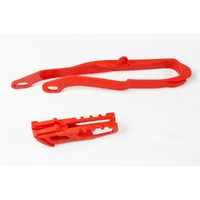UFO Red Chain Guide & Swingarm Chain Slider for Honda CRF 450X 2007-2016