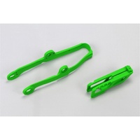UFO Green Chain Guide & Swingarm Chain Slider for Kawasaki KXF 450 2009-2015