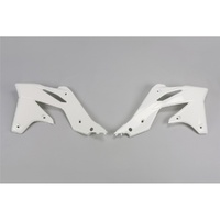 UFO White Radiator Shrouds for Kawasaki KXF 250 2013-2016
