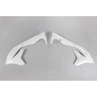 UFO White Radiator Shrouds for Kawasaki KXF 450 2016-2018