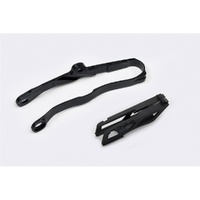 UFO Black Chain Guide & Swingarm Chain Slider for Kawasaki KXF 250 2021-2025