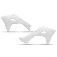 UFO White Radiator Shrouds for Kawasaki KXF 450 2024-2025