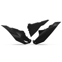 UFO Black Rear Side Panel for Kawasaki KXF 450 2024-2025