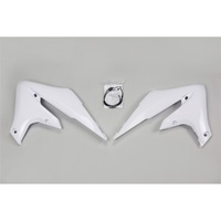 UFO White Radiator Shrouds for Yamaha WRF 450 2019-2025