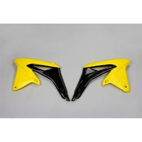 UFO Yellow & Black  Radiator Shrouds for Suzuki RMZ 450 2008-2017