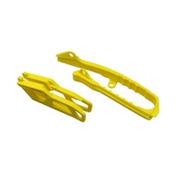 UFO yellow Chain Guide & Swingarm Chain Slider for Suzuki RMZ 450 2018-2025