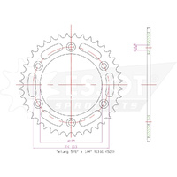 ESJOT 40 Tooth Steel Rear Sprocket for Honda CRF 300 L Rally ABS 2021-2024