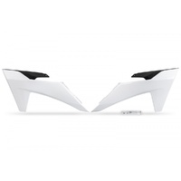 UFO White & Black Radiator Shrouds for Ktm EXC 150 2024-2025