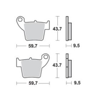 Pro-X Sintered Rear Brake Pads for Honda CRF250 RX 2019-2025