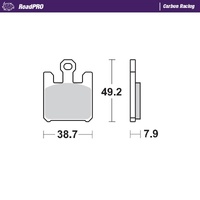 Moto Master Front Right Carbon Racing Brake Pad for Kawasaki ZX-6R Ninja 636 2003-2012