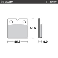 Moto Master Front Left Ceramic Brake Pad for Ducati 500 Desmo 1977