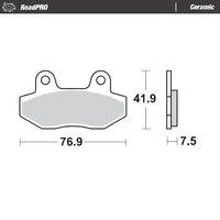 Moto Master Front Left Ceramic Brake Pad for Hyosung GT 125 Comet 2004