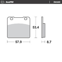 Moto Master Front Left Ceramic Brake Pad for Suzuki GS 750 RF 1985