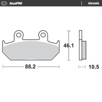 Moto Master Front Left Ceramic Brake Pad for Honda GL 1500 A SE I Gold Wing 1994-2000
