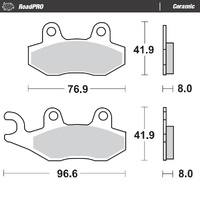 Moto Master Rear Ceramic Brake Pad for Triumph Sprint RS 955 1999-2004