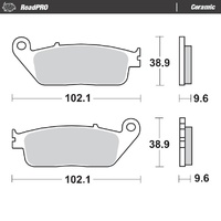 Moto Master Front Right Ceramic Brake Pad for Cagiva Gran Canyon 900 1997-2000