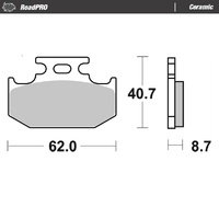 Moto Master Rear Ceramic Brake Pad for Yamaha DT 200 WR 1991-1993