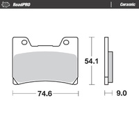 Moto Master Front Right Ceramic Brake Pad for Yamaha TDM 850 1996-2001