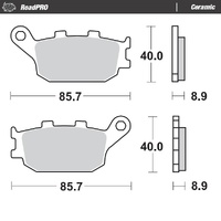 Moto Master Rear Ceramic Brake Pad for Yamaha FZ1-N 1000 Fazer 2006-2015
