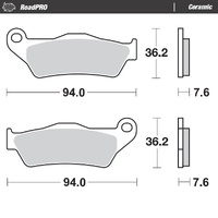 Moto Master Rear Ceramic Brake Pad for Ducati Multistrada V4 1158 S 2021-2025