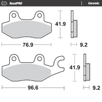 Moto Master Front Left Ceramic Brake Pad for Kymco Pulsar 125 2001