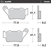 Moto Master Rear Ceramic Brake Pad for Aprilia Pegaso 650 Tuscany Tibet Raid 2003