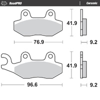 Moto Master Front Left Ceramic Brake Pad for Honda CMX 250 C Rebel 1996-1997