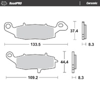Moto Master Front Left Ceramic Brake Pad for Suzuki GSF 600 Bandit 2000-2004