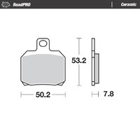 Moto Master Rear Ceramic Brake Pad for Ducati S4R-S 996 2009
