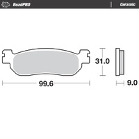 Moto Master Front Left Ceramic Brake Pad for Yamaha TW 200 2025