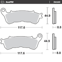 Moto Master Front Right Ceramic Brake Pad for Honda NT 700 V Deauville 2006-2015