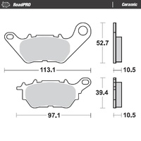 Moto Master Rear Ceramic Brake Pad for Yamaha X-Max 125 (YPRA) 2017-2020
