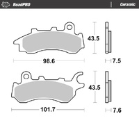 Moto Master Front Left Ceramic Brake Pad for Honda CB 125 F 2019-2024