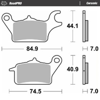 Moto Master Front Left Ceramic Brake Pad for Honda AFS 110 Wave 2012-2019