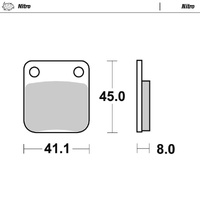 Moto Master Front Right Nitro Brake Pad for Yamaha YFM 350 Bruin 2WD 2004-2006