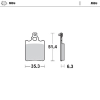 Moto Master Rear Nitro Brake Pad for Aprilia Tuareg 50 1986
