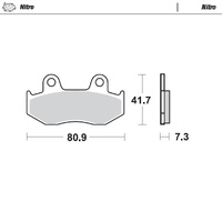 Moto Master Rear Nitro Brake Pad for Honda ATC 250 R 1985-1986