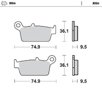 Moto Master Rear Nitro Brake Pad for GasGas EC 515 F 2008-2010
